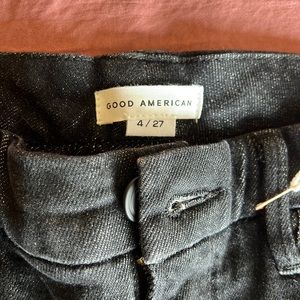 NWT Good American Good Legs Straight Jeans Black Size 4/27
